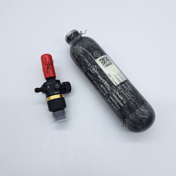 Bundle: 0,25l Armotech SupraLite 300 Bar HPA Flasche mit Ninja Pro V2 Regulator